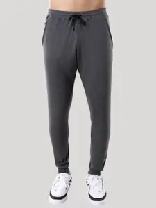 Gloot Gloot Men Charcoal Grey Solid Cotton Joggers