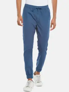 Urban Ranger by pantaloons Men Blue Solid Slim Fit Joggers