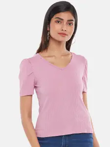 Honey by Pantaloons Pink Striped Top