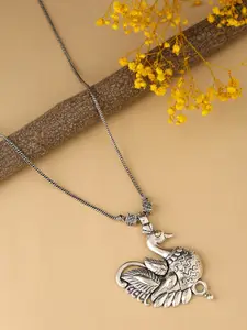 kashwini Silver-Toned Brass Silver-Plated Necklace