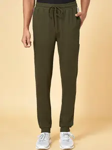 Ajile by Pantaloons Men Olive-Green Solid Slim-Fit Joggers