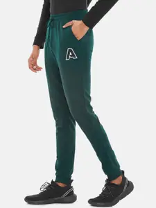 Ajile by Pantaloons Men Green Solid Slim-Fit Track Pants
