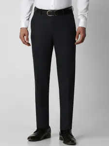 Van Heusen Men Navy Blue Slim Fit Trousers