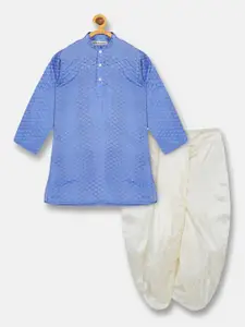 Sethukrishna Boys Blue Kurti with Dhoti Pants