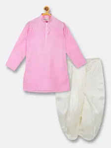 Sethukrishna Boys Pink Kurta with Dhoti pants