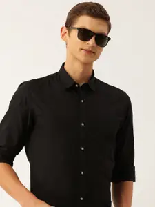 Peter England Pure Cotton Slim Fit Opaque Casual Shirt