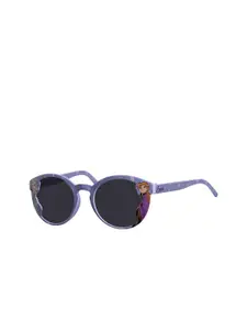Disney Girls Black Lens & Purple Oval Sunglasses with Polarised and UV Protected Lens