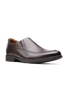 Clarks Men Brown Solid Formal Slip On Shoes