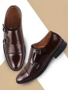 FAUSTO Men Brown PU Monks