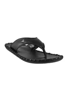 Mochi Men Black Leather Sandals