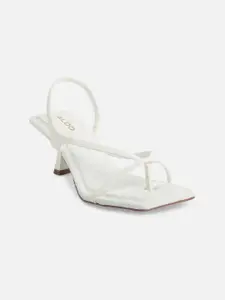 ALDO White solid Kitten Sandal heels