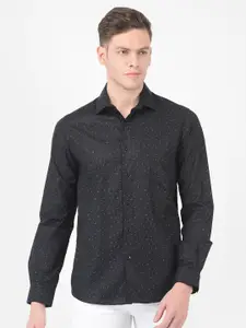 Turtle Men Black Printed Semiformal Shirt