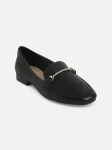 ALDO Women Black Leather Loafers