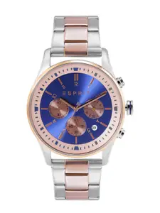 ESPRIT ESPRIT Men Blue Dial & Multicoloured Bracelet Analogue Chronograph Watch ES1G209M0105