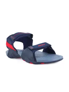 Sparx Men Navy Blue & Red  Solid Floater Sandals