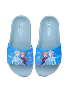 toothless Girls Blue Disney Frozen Printed Sliders