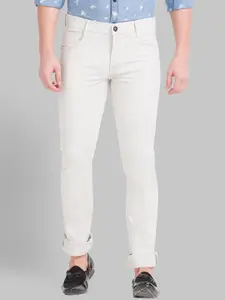 Parx Men Off white Tapered Fit Jeans