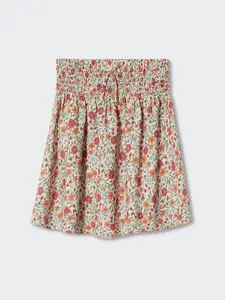 Mango Kids Girls Floral Print Sustainable A-line Skirts