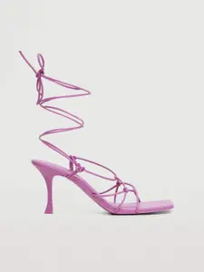 MANGO Purple Solid Mid-Top Block Gladiators