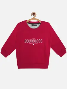 Octave Boys Red Printed Sweatshirt