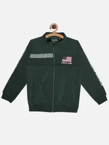 Octave Boys Green Printed Sweatshirt