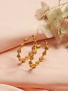Voylla Women Gold-Toned Contemporary Hoop Earrings