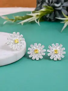 Studio Voylla 925 Sterling Silver Contemporary Studs Earrings