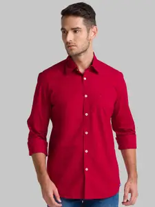 Parx Men Red Slim Fit Casual Shirt