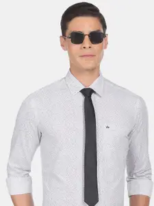Arrow New York Men White Slim Fit Printed Casual Shirt