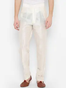 ROYAL KURTA Men White Classic Trousers