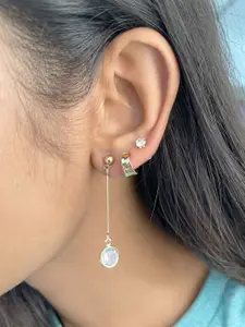 Ayesha Set Of 3 Diamante Earrings