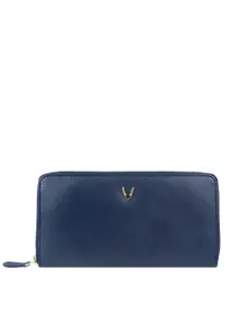 Hidesign Women Blue Leather Zip Around Wallet