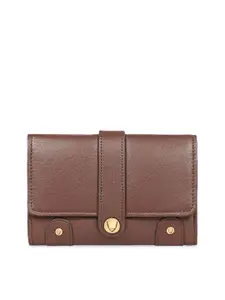 Hidesign Women Brown Leather Two Fold Wallet