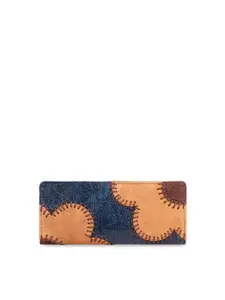 Hidesign Women Sapphire Glazed Leather Bi-Fold Wallet