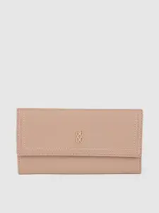 Baggit Women Nude Pink Solid Envelope Wallet