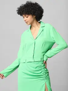 ONLY Women Green Casual Shirt