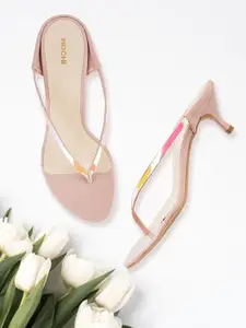 Mochi Pink Embellished Kitten Sandals