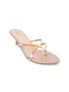 Mochi Pink Embellished Kitten Sandals