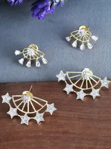 Bhana Fashion White Contemporary Studs Earrings