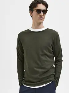 SELECTED Men Green Pullover