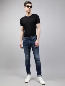 LINDBERGH Men Blue Slim Fit Low-Rise Light Fade Stretchable Jeans
