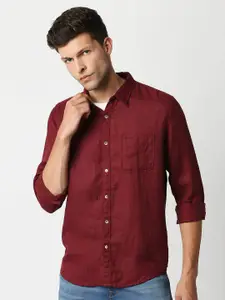 Pepe Jeans Men Red Casual Shirt