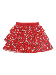 Bodycare Kids Bodycare Girls Red Minnie Mouse Printed Skirt