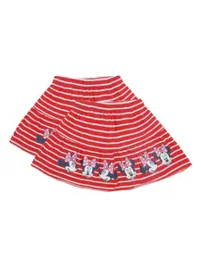 Bodycare Kids Girls Pack of 2 Minnie Mouse Printed Cotton Flared Skirts