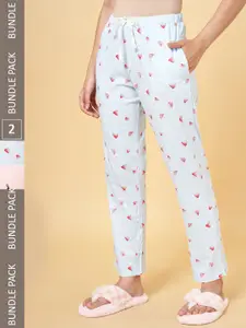 Dreamz by Pantaloons Women Pack of 2 Printed Cotton Lounge Pants
