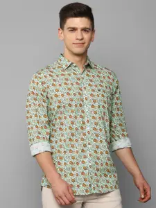 Allen Solly Men Green Slim Fit Floral Printed Casual Shirt