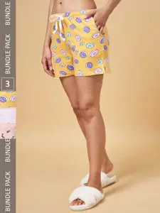 Dreamz by Pantaloons Women Pack of 3 Printed Lounge shorts