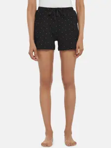Dreamz by Pantaloons Women Black Printed Lounge shorts