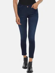 SF JEANS by Pantaloons Women Navy Blue Skinny Fit Light Fade Jeans