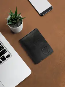 Hidesign Men Black Leather Two Fold Wallet